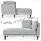Stylish Indoor Linen Fabric Upholstered Single Leisure Chaise Lounge Chair