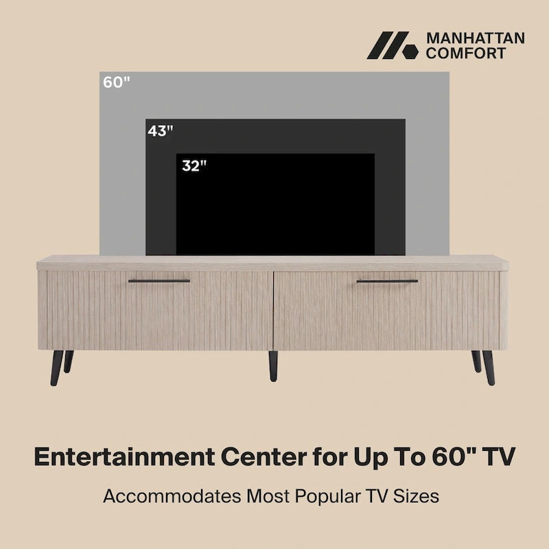 Manhattan Comfort Mid Century Modern Jodie 68.9 Inch TV Stand