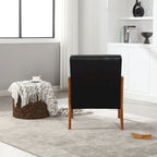Modern PU Leather Accent Chair with One Pillow