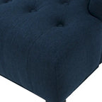 Contemporary Design Upholstered Wingback Chair, Hi-back Club Chair with Wood Legs