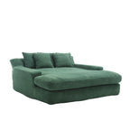 Chenille Upholstered 2-seater Deep Seat lazy sofa bed With 5 back pillows