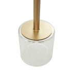Acrylic Plastic Side End Accent Table with Elevated Base and Gold Stand - Clear - Roche River Decor
