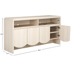 Home Narine 4 Door 2 Shelf Sideboard/Media Stand. - 61Wx18Dx32H