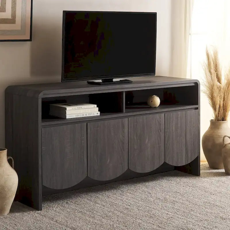 Home Narine 4 Door 2 Shelf Sideboard/Media Stand. - 61Wx18Dx32H