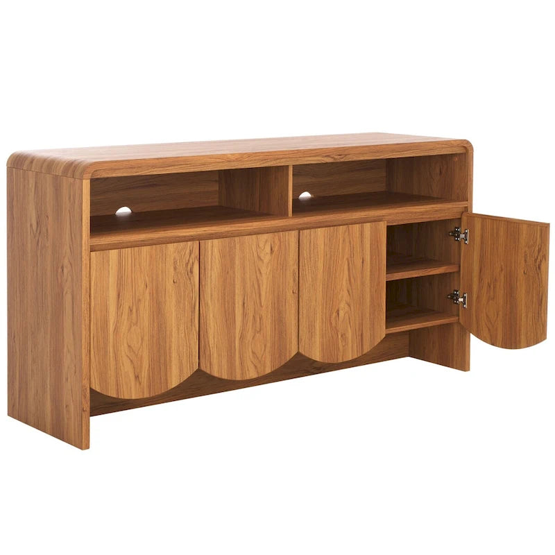 Home Narine 4 Door 2 Shelf Sideboard/Media Stand. - 61Wx18Dx32H