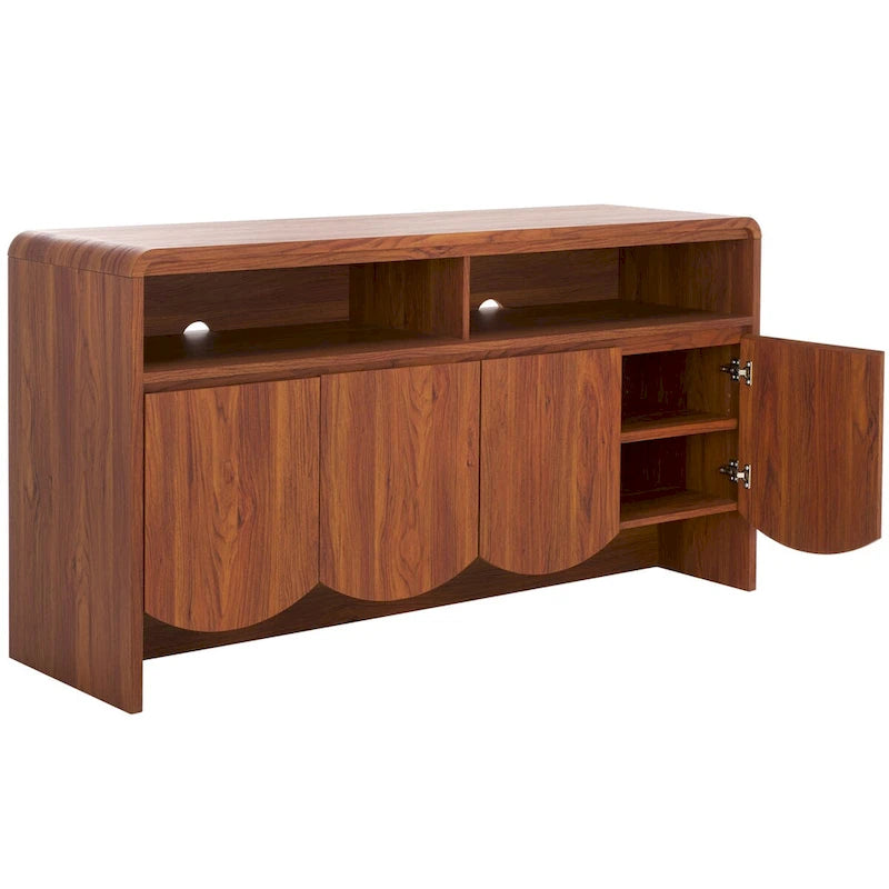 Home Narine 4 Door 2 Shelf Sideboard/Media Stand. - 61Wx18Dx32H