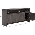 Home Narine 4 Door 2 Shelf Sideboard/Media Stand. - 61Wx18Dx32H