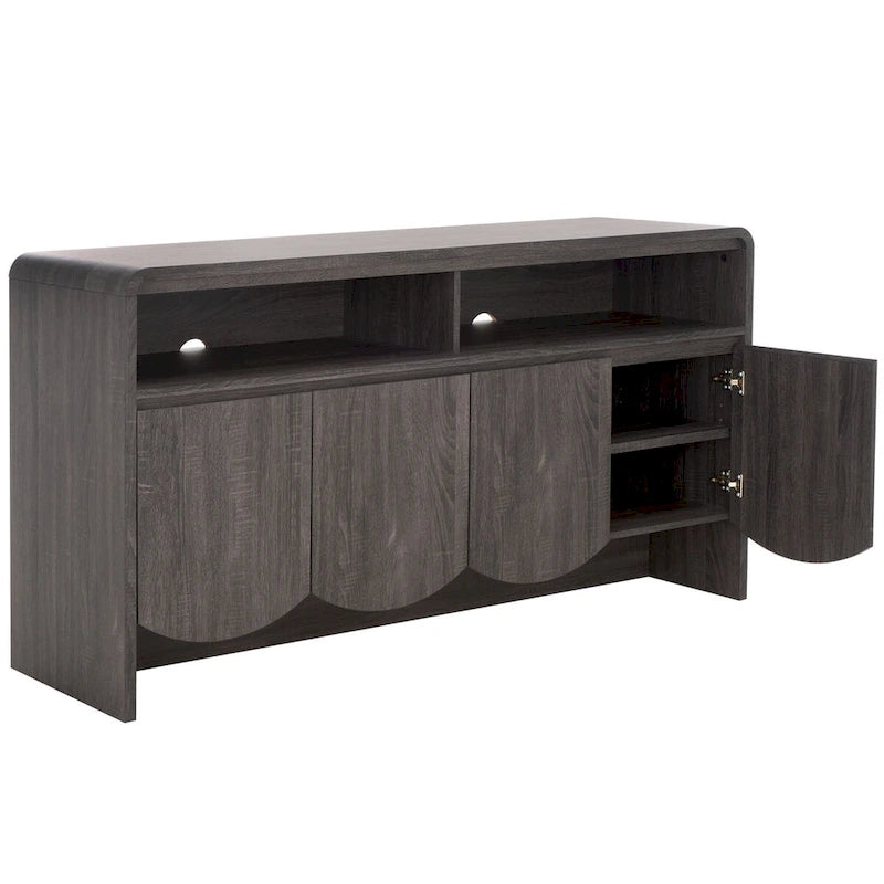 Home Narine 4 Door 2 Shelf Sideboard/Media Stand. - 61Wx18Dx32H