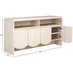 Home Narine 4 Door 2 Shelf Sideboard/Media Stand. - 61Wx18Dx32H