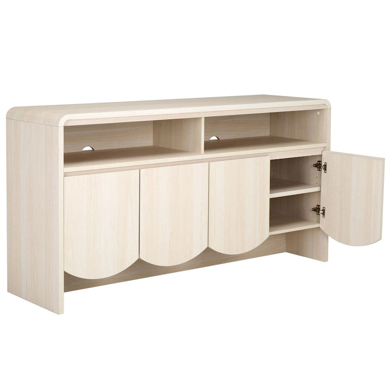 Home Narine 4 Door 2 Shelf Sideboard/Media Stand. - 61Wx18Dx32H