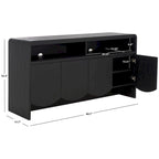 Home Narine 4 Door 2 Shelf Sideboard/Media Stand. - 61Wx18Dx32H